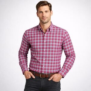 Chaps Men’s Classic Fit Plaid Oxford Button-Down Shirt